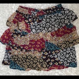 Kidpik Wavy Floral Skirt